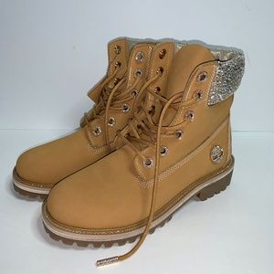 JIMMY CHOO x TIMBERLAND Swarovski Crystal Boots